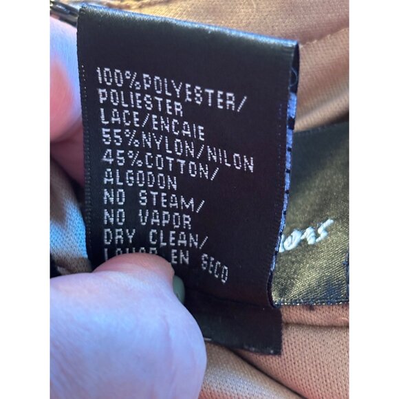 S.L. Fashions Lace Sleeveless Party Dress With Satin Waistband Sequins V-Necklin - Picture 7 of 15